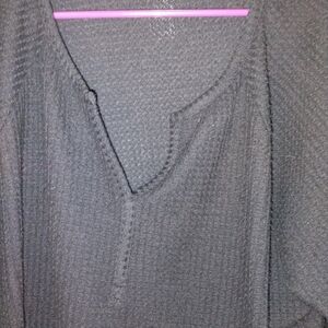 Abound Black V-Neck Sweater LG PTP 26"